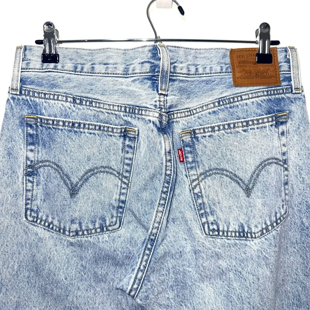 Levi's Wedgie Straight Jean In Acid Wash 29 - Picture 4 of 9